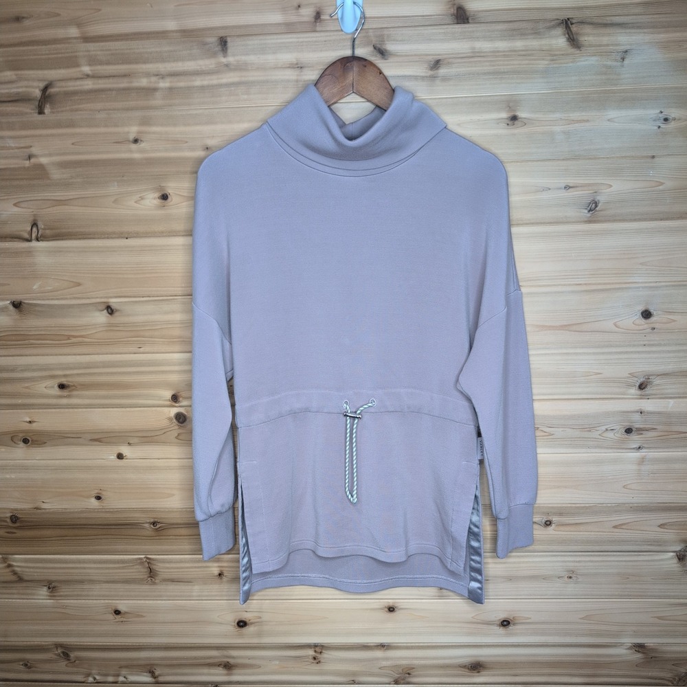 Varley Althea Cinch Waist Turtleneck Sweatshirt‎ Mauve Womens Size XS